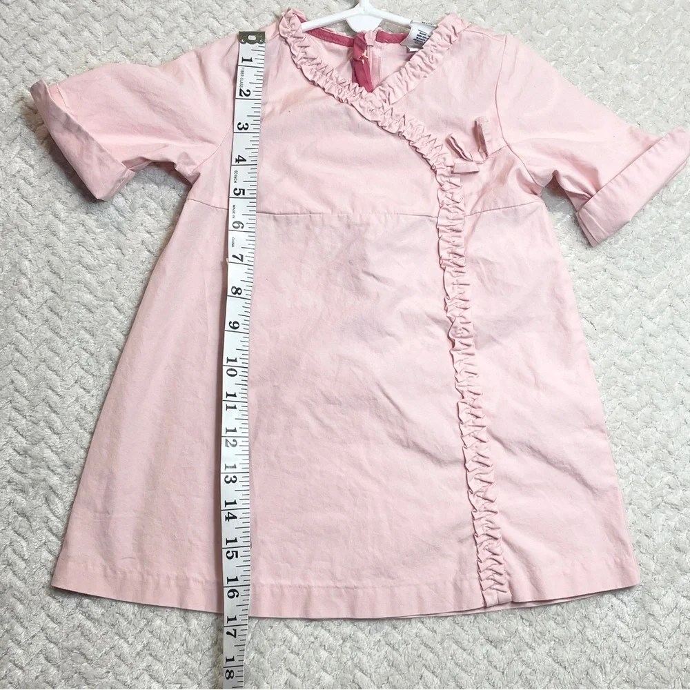 Baby Gap Infant Pink Kimono Style‎ Ruffle Pink 3/4 sleeve Dress Size 12-18mos
